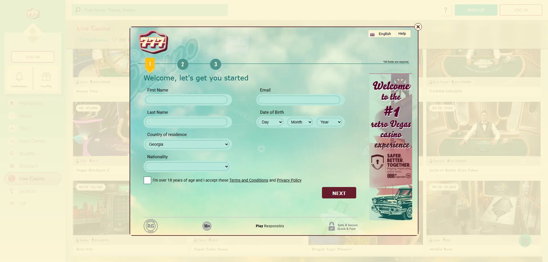 How to register at 777 Casino — step by step sign up guide 2026