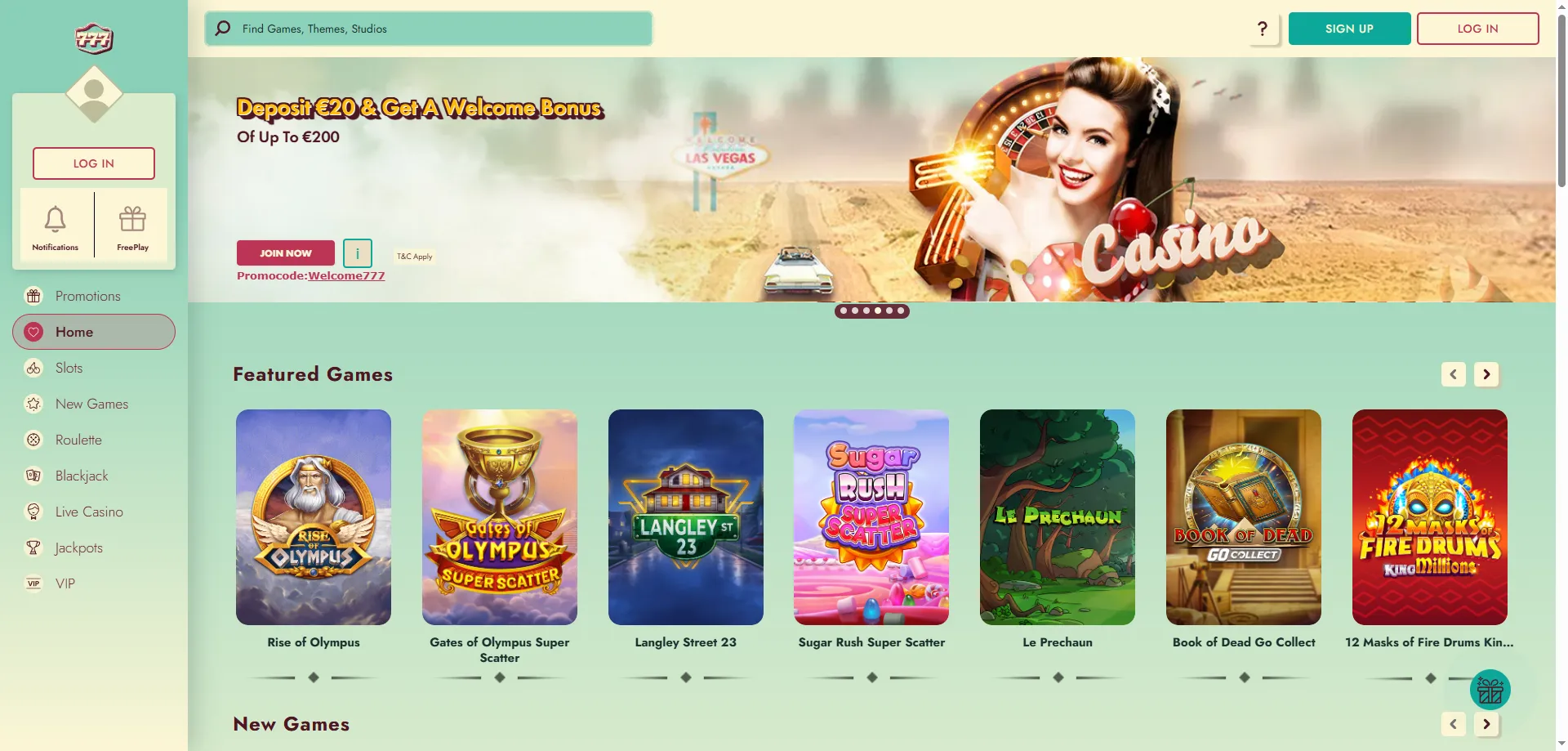 777 Casino official site — retro glamour real money gaming platform